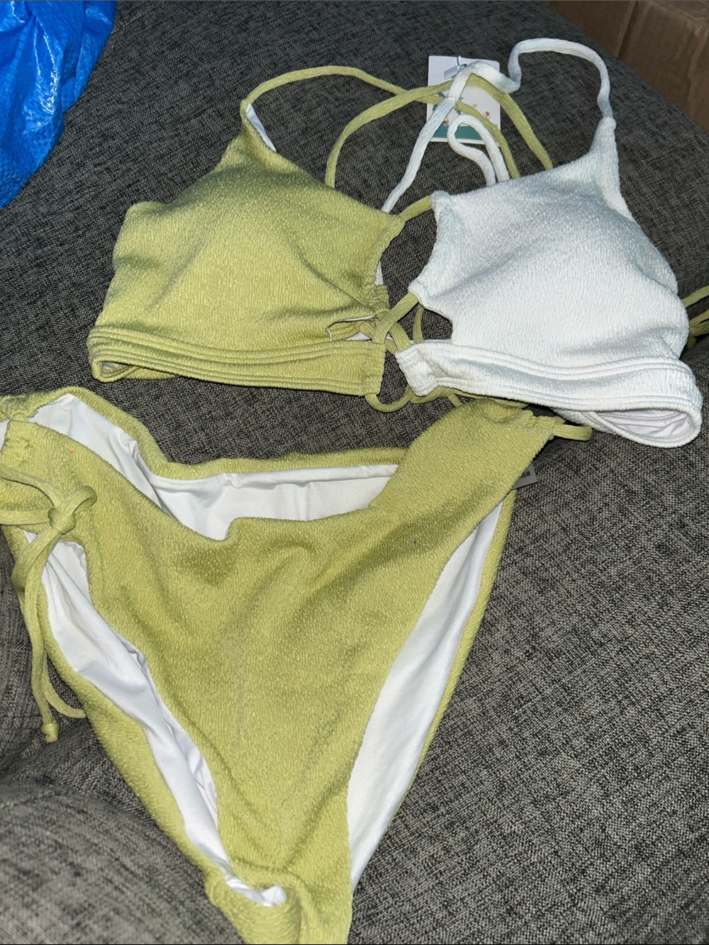Tie Bikini Top Set Sexy Push Up 2 Piece Swimsuit - Picture 3 of 6